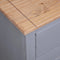 vidaXL - Dressoir - Panama - Range - 135x40x80 - cm - massief - grenenhout - grijs