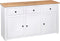 vidaXL - Dressoir - Panama - Range - 135x40x80 - cm - massief - grenenhout - wit