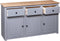 vidaXL - Dressoir - Panama - Range - 135x40x80 - cm - massief - grenenhout - grijs