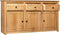 vidaXL - Dressoir - Panama - Range - 135x40x80 - cm - massief - grenenhout