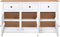 vidaXL - Dressoir - Panama - Range - 135x40x80 - cm - massief - grenenhout - wit