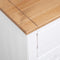 vidaXL - Dressoir - Panama - Range - 135x40x80 - cm - massief - grenenhout - wit