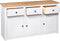 vidaXL - Dressoir - Panama - Range - 135x40x80 - cm - massief - grenenhout - wit