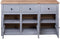 vidaXL - Dressoir - Panama - Range - 135x40x80 - cm - massief - grenenhout - grijs