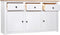 vidaXL - Dressoir - Panama - Range - 135x40x80 - cm - massief - grenenhout - wit