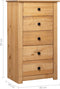 vidaXL - Dressoir - Panama - Range - 46x40x89 - cm - grenenhout