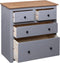 vidaXL - Dressoir - Panama - Range - 80x40x83 - cm - grenenhout - grijs