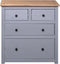 vidaXL - Dressoir - Panama - Range - 80x40x83 - cm - grenenhout - grijs