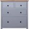vidaXL - Dressoir - Panama - Range - 80x40x83 - cm - grenenhout - grijs