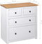 vidaXL - Dressoir - Panama - Range - 80x40x83 - cm - grenenhout - wit