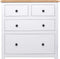 vidaXL - Dressoir - Panama - Range - 80x40x83 - cm - grenenhout - wit
