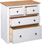vidaXL - Dressoir - Panama - Range - 80x40x83 - cm - grenenhout - wit