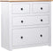 vidaXL - Dressoir - Panama - Range - 80x40x83 - cm - grenenhout - wit