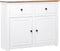 vidaXL - Dressoir - Panama - Range - 93x40x80 - cm - massief - grenenhout - wit