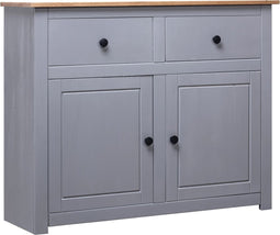 vidaXL - Dressoir - Panama - Range - 93x40x80 - cm - massief - grenenhout - grijs