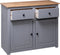 vidaXL - Dressoir - Panama - Range - 93x40x80 - cm - massief - grenenhout - grijs