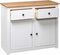 vidaXL - Dressoir - Panama - Range - 93x40x80 - cm - massief - grenenhout - wit