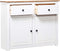 vidaXL - Dressoir - Panama - Range - 93x40x80 - cm - massief - grenenhout - wit