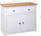 vidaXL - Dressoir - Panama - Range - 93x40x80 - cm - massief - grenenhout - wit