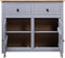 vidaXL - Dressoir - Panama - Range - 93x40x80 - cm - massief - grenenhout - grijs
