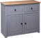 vidaXL - Dressoir - Panama - Range - 93x40x80 - cm - massief - grenenhout - grijs