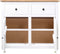 vidaXL - Dressoir - Panama - Range - 93x40x80 - cm - massief - grenenhout - wit