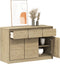 vidaXL - Dressoir - SAUDA - 114x43x75,5 - cm - massief - grenenhout - eikenkleurig