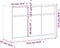 vidaXL - Dressoir - SAUDA - 114x43x75,5 - cm - massief - grenenhout - eikenkleurig