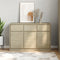 vidaXL - Dressoir - SAUDA - 114x43x75,5 - cm - massief - grenenhout - eikenkleurig