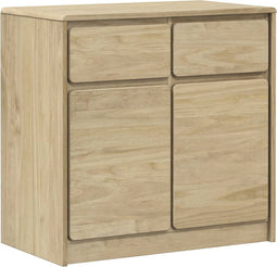vidaXL - Dressoir - SAUDA - 80x43x75,5 - cm - massief - grenenhout - eikenkleurig