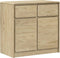 vidaXL - Dressoir - SAUDA - 80x43x75,5 - cm - massief - grenenhout - eikenkleurig
