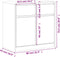 vidaXL - Dressoir - SAUDA - 80x43x75,5 - cm - massief - grenenhout - eikenkleurig