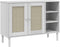 vidaXL - Dressoir - SENJA - 112x40x80 - cm - rattan - look - massief - grenenhout - wit