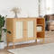 vidaXL - Dressoir - SENJA - 112x40x80 - cm - rattan - massief - grenenhout - bruin