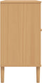 vidaXL - Dressoir - SENJA - 112x40x80 - cm - rattan - massief - grenenhout - bruin