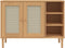 vidaXL - Dressoir - SENJA - 112x40x80 - cm - rattan - massief - grenenhout - bruin