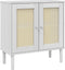 vidaXL - Dressoir - SENJA - 80x35x80 - cm - rattan - look - massief - grenenhout - wit