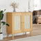 vidaXL - Dressoir - SENJA - 80x35x80 - cm - rattan - look - massief - grenenhout - bruin