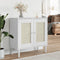 vidaXL - Dressoir - SENJA - 80x35x80 - cm - rattan - look - massief - grenenhout - wit