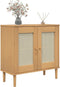 vidaXL - Dressoir - SENJA - 80x35x80 - cm - rattan - look - massief - grenenhout - bruin