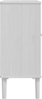 vidaXL - Dressoir - SENJA - 80x35x80 - cm - rattan - look - massief - grenenhout - wit