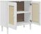 vidaXL - Dressoir - SENJA - 80x35x80 - cm - rattan - look - massief - grenenhout - wit