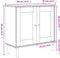 vidaXL - Dressoir - SENJA - 80x35x80 - cm - rattan - look - massief - grenenhout - wit
