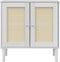 vidaXL - Dressoir - SENJA - 80x35x80 - cm - rattan - look - massief - grenenhout - wit