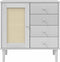vidaXL - Dressoir - SENJA - 80x40x80 - cm - rattan - look - massief - grenenhout - wit