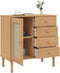 vidaXL - Dressoir - SENJA - 80x40x80 - cm - rattan - look - massief - grenenhout - bruin