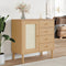 vidaXL - Dressoir - SENJA - 80x40x80 - cm - rattan - look - massief - grenenhout - bruin