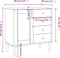 vidaXL - Dressoir - SENJA - 80x40x80 - cm - rattan - look - massief - grenenhout - zwart