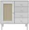 vidaXL - Dressoir - SENJA - 80x40x80 - cm - rattan - look - massief - grenenhout - wit