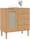 vidaXL - Dressoir - SENJA - 80x40x80 - cm - rattan - look - massief - grenenhout - bruin